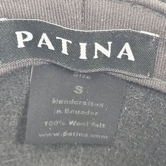 Patina Women's Black Wool Felt Handcrafted Hat Size Small - Picture 5 of 10